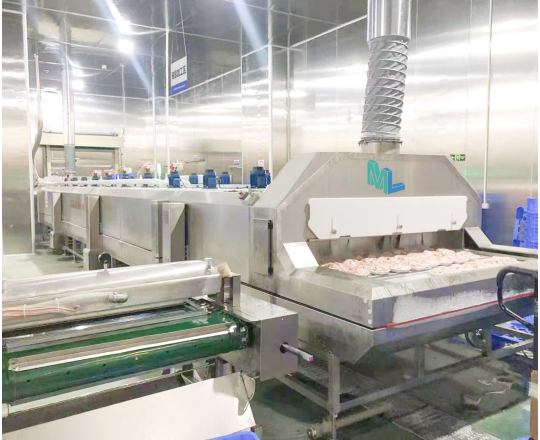 Đường hầm đông lạnh nhanh bằng nitơ lỏng